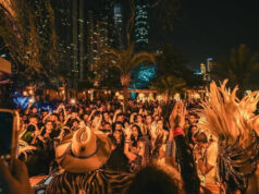 AI Vocals Sneaking Into Afro House, and Nobody’s Mad DJ performing Afro‑House set at a packed Dubai event.